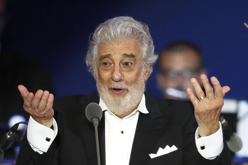 Pl&aacute;cido Domingo durante un concierto en Szeged, Hungr&iacute;a.