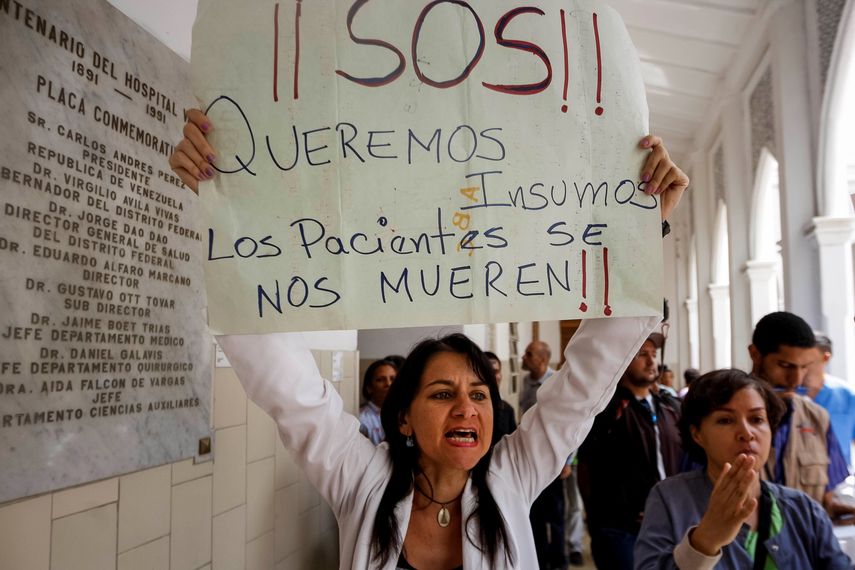 Las protestas por la falta de medicinas son constantes en el país sudamericano