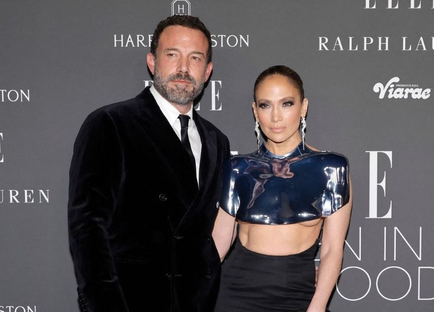 Ben Affleck y JLO asisten a la celebración de ELLEs Women in Hollywood en Nya Studios el 5 de diciembre de 2023 en Los Ángeles, California, meses antes de su divorcio.&nbsp;