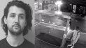 Caleb Ganzer, de 35 años, fue captado por las cámaras de seguridad encendiendo las estructuras de madera de las carpas de dos restaurantes Caleb Ganzer, de 35 años, fue captado por las cámaras de seguridad encendiendo las estructuras de madera de las carpas de dos restaurantes