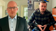 Bjorn Soder, parlamentario de Suecia, y Maryan Zabotsky, legislador de Ucrania.