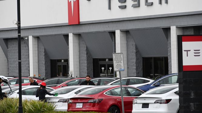 Imagen de un concesionario de Tesla en EEUU.