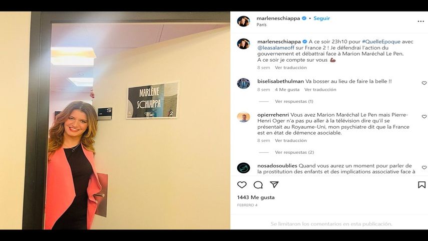 La secretaria de Estado francés, Marlène Schiappa.