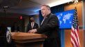 El secretario de Estado, Mike Pompeo, durante una conferencia de prensa. El secretario de Estado, Mike Pompeo, durante una conferencia de prensa.