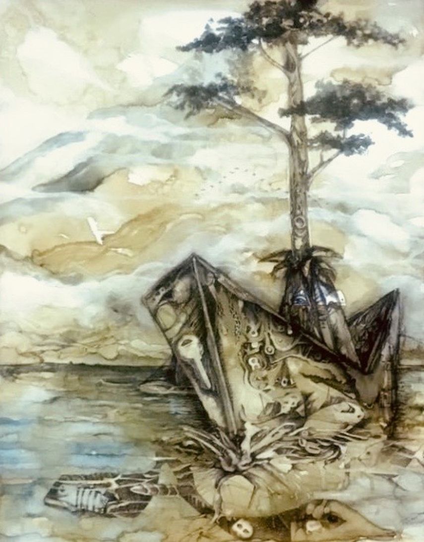 Una de las piezas del artista Ra&uacute;l Proenza, que conforman la muestra &Eacute;xodo, que se puede visitar en el Miami Hispanic Cultural Arts Center.