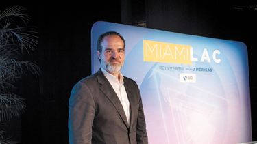 El presidente del Banco Interamericano de Desarollo (BID), Mauricio Claver-Carone, en el reciente evento MiamiLAC.
