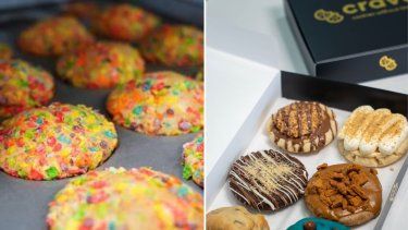 Algunas de las ofertas de Crave Cookies.&nbsp;