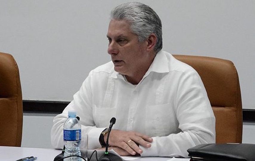 Miguel D&iacute;az-Canel durante una reuni&oacute;n en La Habana, Cuba.&nbsp;
