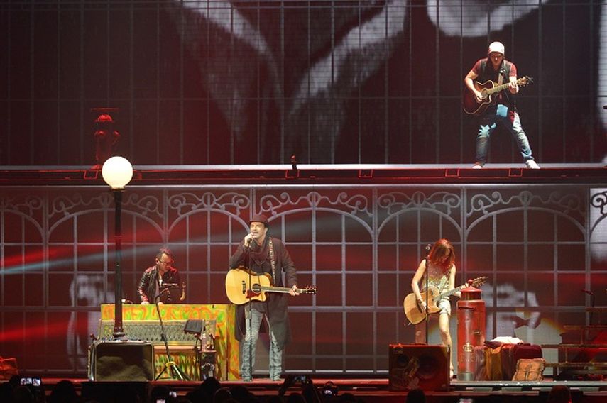 Ricardo Arjona durante su concierto el pasado febrero en el American Airlines Arena en Miami, (ÁLVARO MATA). 