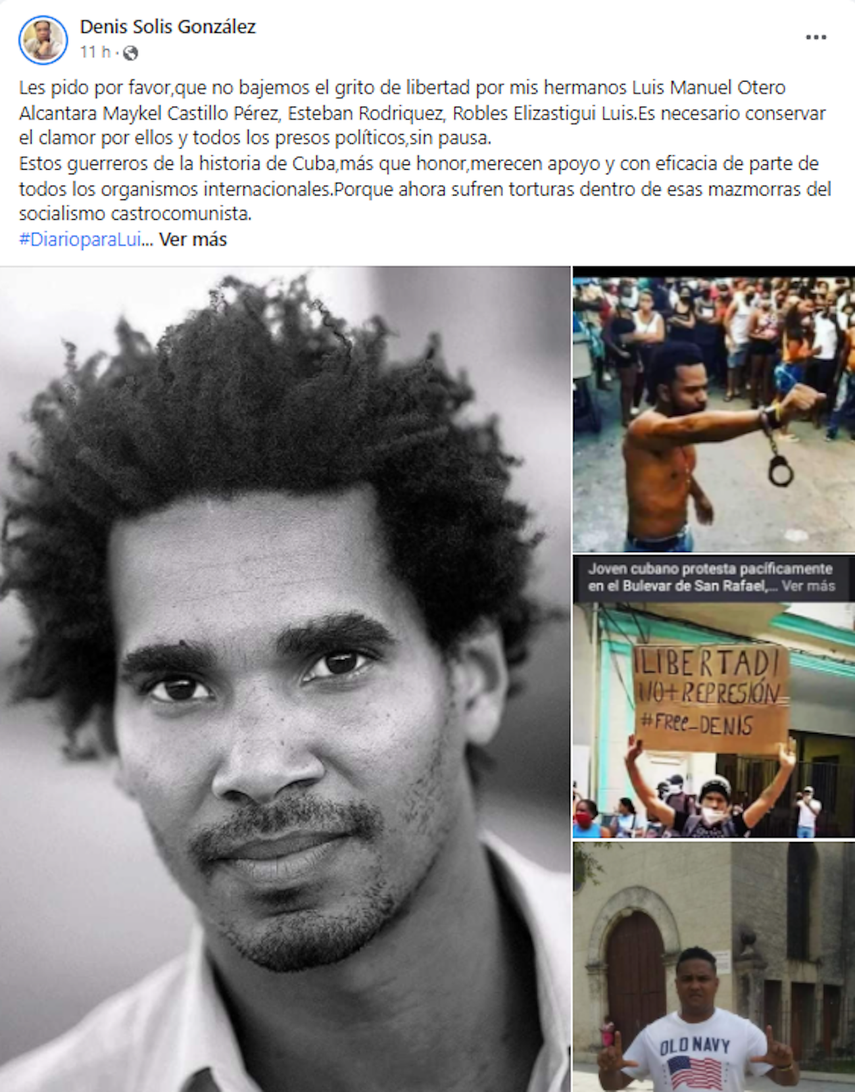 Publicación de Denis Solís en Facebook.&nbsp;