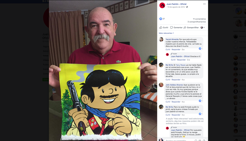 El cineasta y caricaturista cubano Juan Padr&oacute;n.&nbsp;