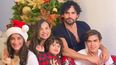 Fabián Ríos y Yuly Ferreira junto a su familia
