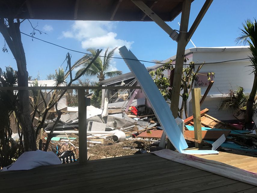 Destrozos dejados por el huracán Irma, en Los Cayos, en septiembre de 2017