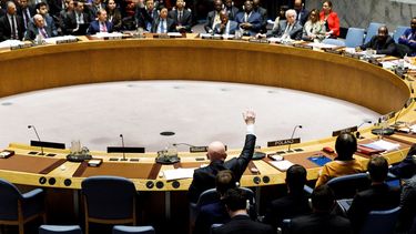 Vassily Nebenzia, embajador ruso ante las Naciones Unidas, veta un proyecto de resolución presentado por Estados Unidos sobre la situación en&nbsp;Venezuela.