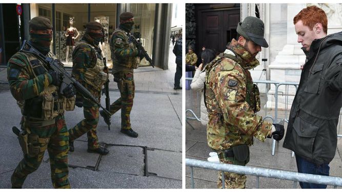 Fuerzas del orden en Bélgica e Italia se mantienen en alerta. (EFE)