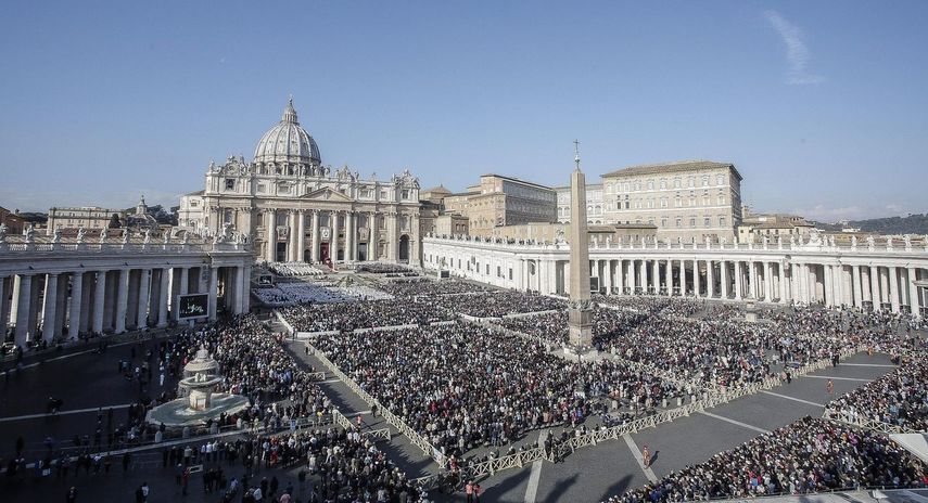 Plaza San Pedro, El Vaticano. 