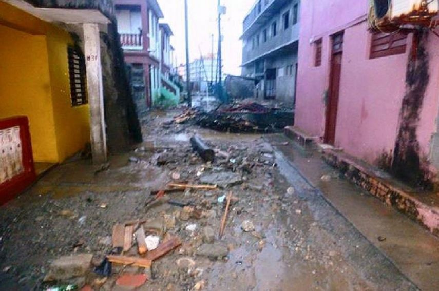 Destrozos en Baracoa tras el paso del huracán Irma.&nbsp;