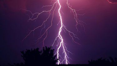 Un rayo cae sobre zona boscosa. Imagen referencial.