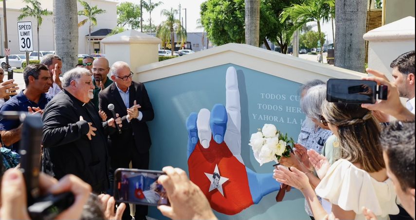 Mural en homenaje a Oswaldo Payá en Hialeah.&nbsp;