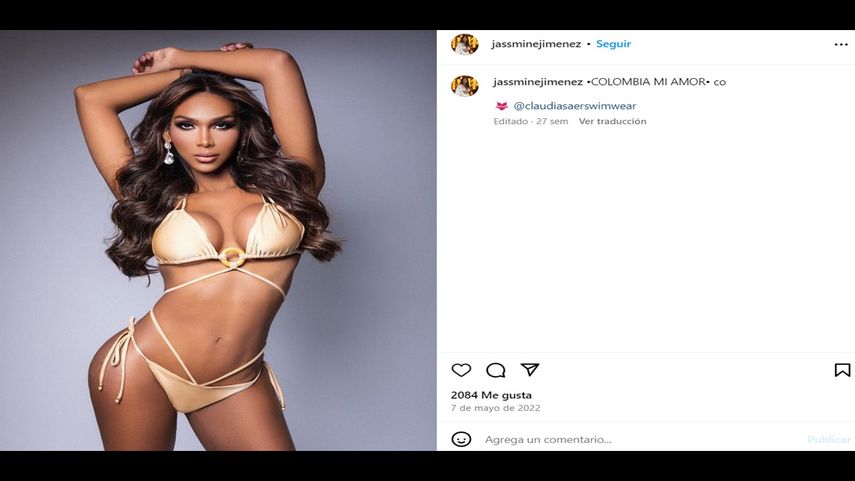 La modelo colombiana Jasmine Jiménez.