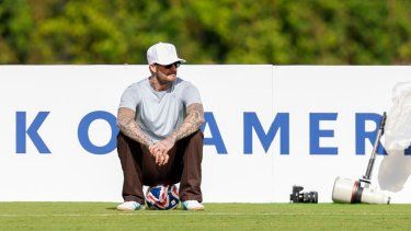 El copropietario del Inter Miami, David Beckham, durante un entrenamiento del equipo antes del Mundial de Clubes, el 13 de junio de 2025.
