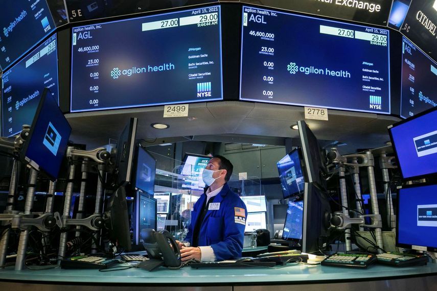 Un agente de la Bolsa de Nueva York.