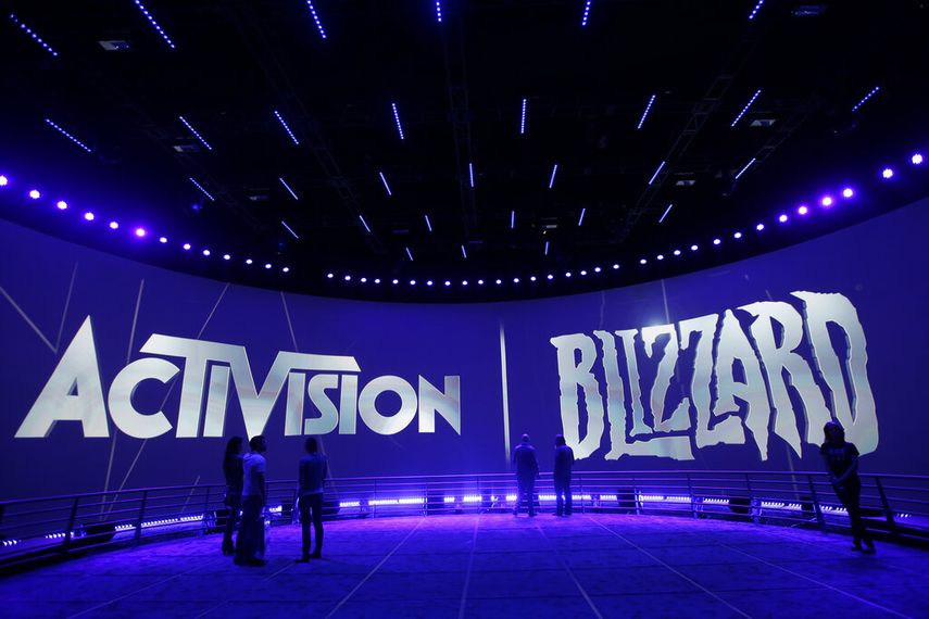 Logo de la compañía de videojuegos Activision Blizzard.