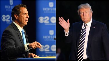 El gobernador de Nueva York, Andrew Cuomo (i) y el presidente Trump.&nbsp;