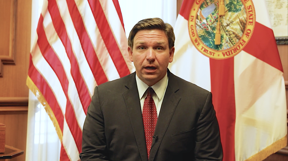 El gobernador del estado de Florida, Ron DeSantis, en un video publicado el viernes 22 de octubre de 2021. El gobernador del estado de Florida, Ron DeSantis, en un video publicado el viernes 22 de octubre de 2021.