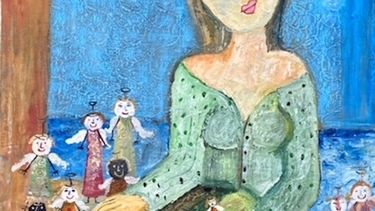 Una de las piezas incluidas en la muestra La que vende ángeles, de la artista cubana Sandra Dooley, cuya obra está en exposición en el Miami Hispanic Cultural Arts Center hasta el 28 de febrero.