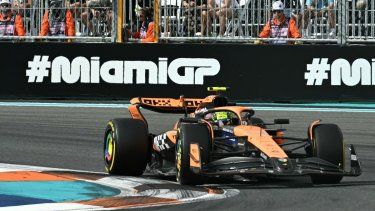 El piloto británico de McLaren, Lando Norris, durante el GP de Fórmula 1 de Miami en 2024.