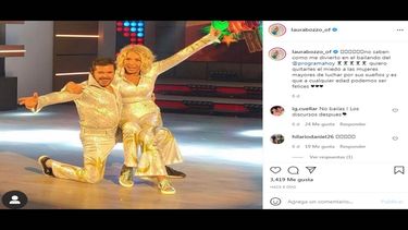 Laura Bozzo en el programa Las estrellas bailan en Hoy. Un juez ordenó el arresto de la presentadora peruana.