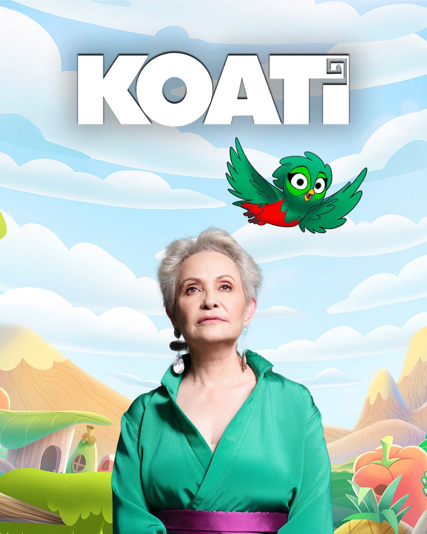 Adriana Barraza y su personaje, la quetzal Amaya, en el póster promocional de la serie.&nbsp;