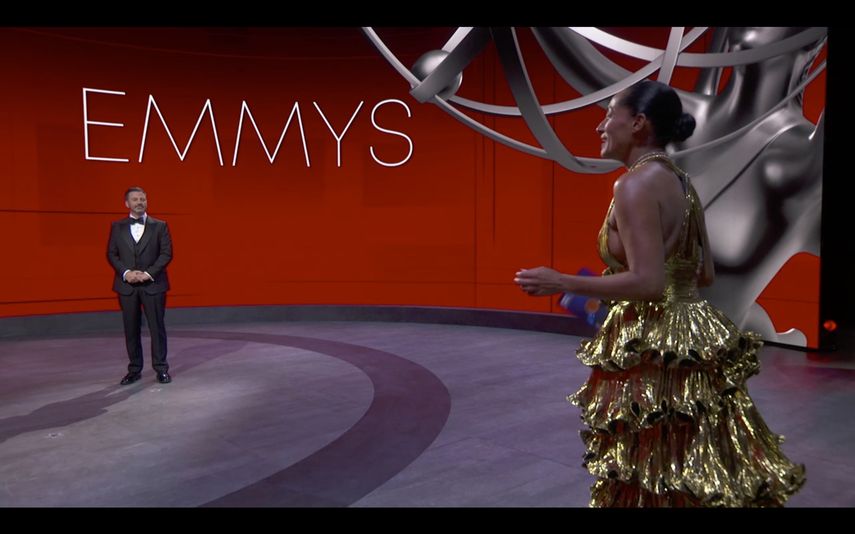 Ceremonia virtual de los Emmy 2020.&nbsp;Jeremy Strong gan&oacute; como mejor actor en una serie de drama.&nbsp;