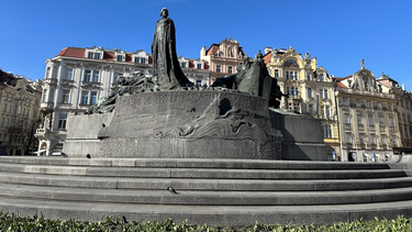 Vista de la Plaza Wenceslao, en Praga.