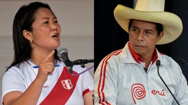 Keiko Fujimori y Pedro Castillo, candidatos a la presidencia de Perú.