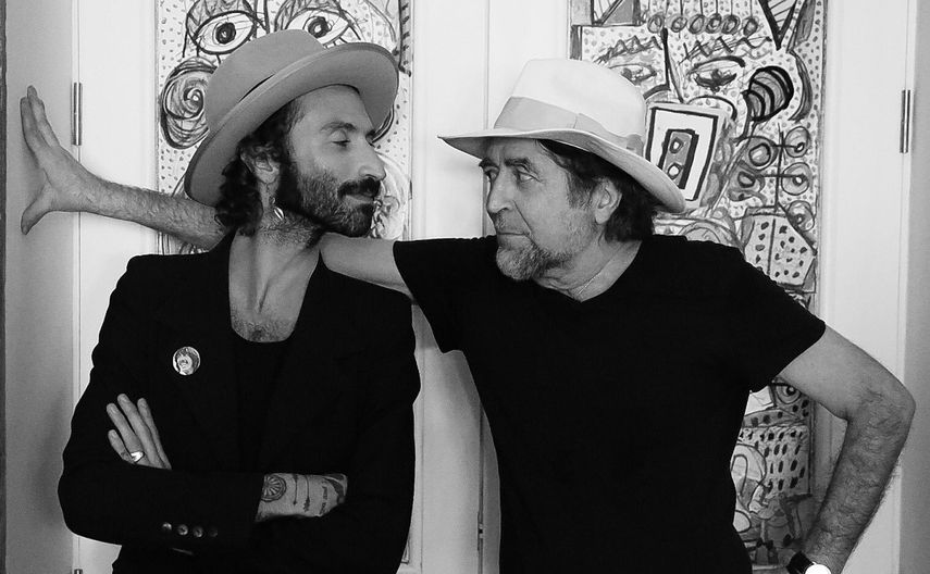 Joaquín Sabina y Leiva, el productor del disco.