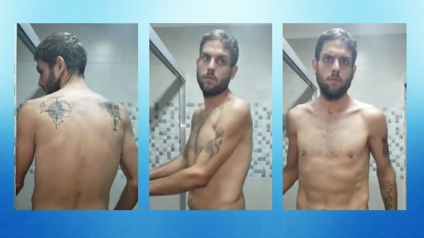 Imágenes tomadas de un video divulgado en redes sociales donde se ve al diputado opositor Juan Requesens en las instalaciones del SEBIN.