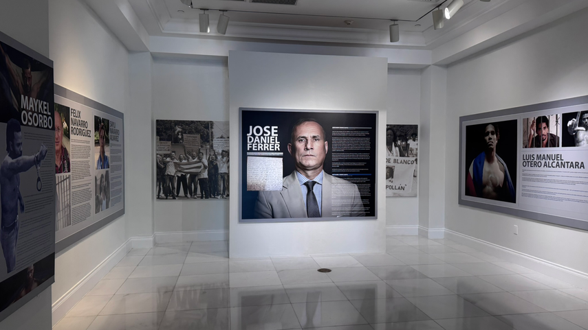 Exhibición alusiva al 11J en Miami. Exhibición alusiva al 11J en Miami.