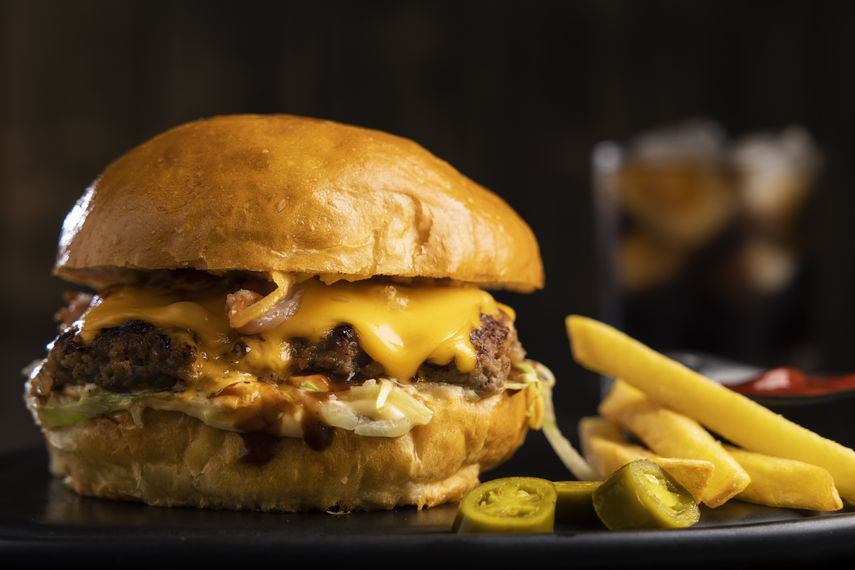 Hamburguesa de queso.