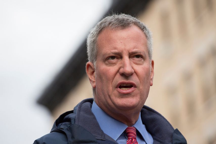 El alcalde de la ciudad de Nueva York, Bill de Blasio.
