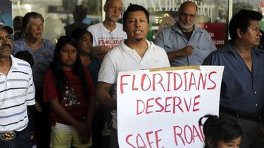 Indocumentados de la Florida en una manifestación por reivindicaciones
