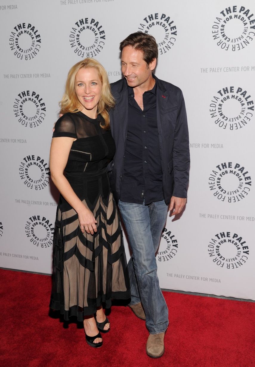 David Duchovny y Gillian Anderson (AP)