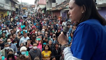 María Corina Machado durante una visita al estado Mérida.&nbsp;