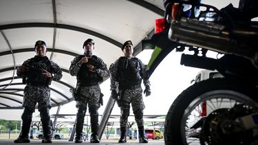 El aeropuerto Tocumen estuvo fuertemente custodiado por la llegada de Ali Zaki Hage Jali,(Foto de Martin BERNETTI / AFP)