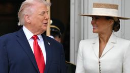 &nbsp;El presidente estadounidense Donald Trump y la primera dama Melania Trump. (AFP)