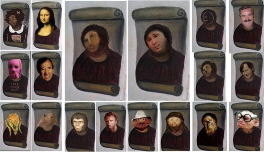 Los fotomontajes sobre la obra de arte no se hicieron esperar y pronto salieron todo tipo de celebrities o con pinturas famosas como la Mona Lisa de Da Vinci. (Foto Twitter)