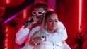 Anuel AA, a la izquierda, y Karol G cantan juntos en la ceremonia de los Premios Billboard de la Música Latina el jueves 25 de abril del 2019 en Las Vegas. Anuel AA, a la izquierda, y Karol G cantan juntos en la ceremonia de los Premios Billboard de la Música Latina el jueves 25 de abril del 2019 en Las Vegas.