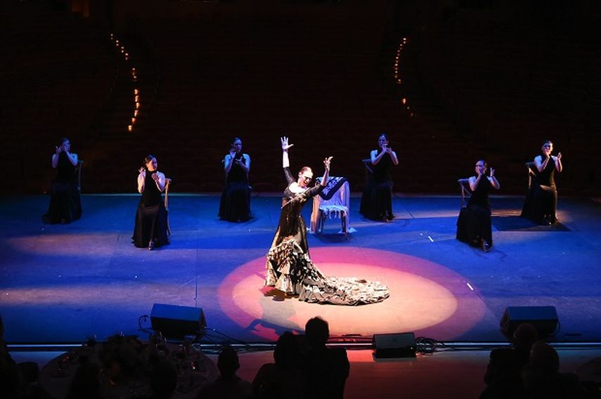 La bailaora venezolana de flamenco Siudy Garrido derrochó talento en el escenario. (ÁLVARO MATA)