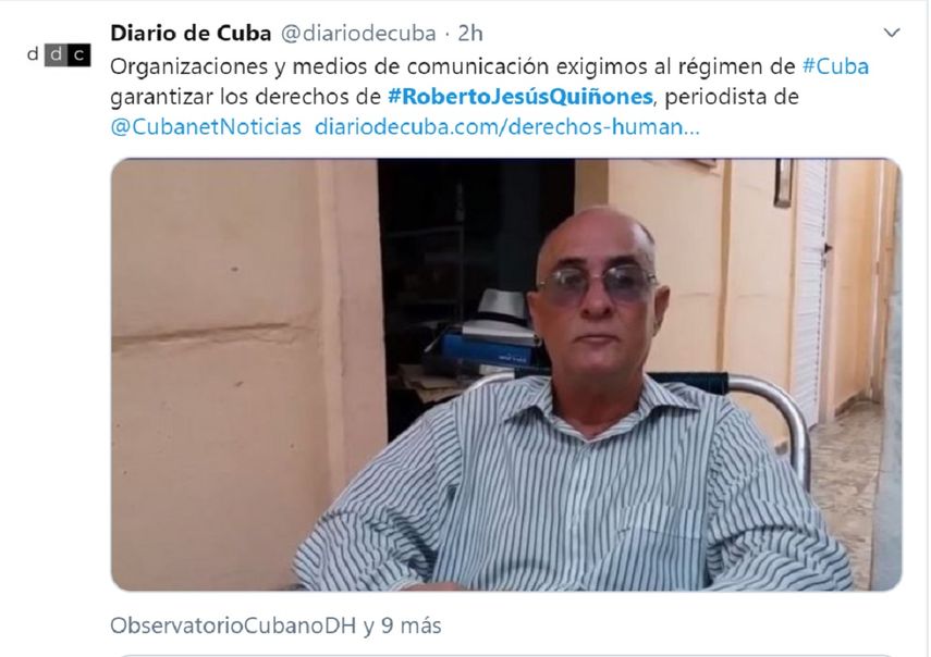 El periodista independiente cubano Roberto Jesús Quiñones. 